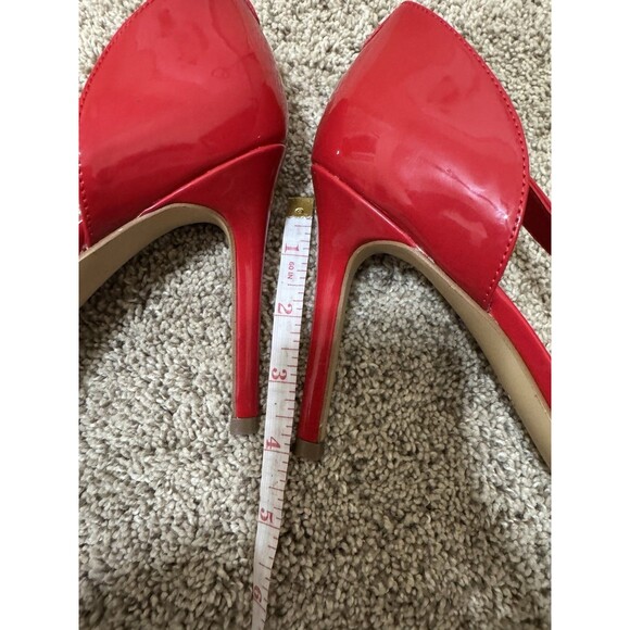 Calvin Klein Red Patent Leather Heels Size 8 Women’s Strappy Sandals Stiletto - Picture 5 of 10